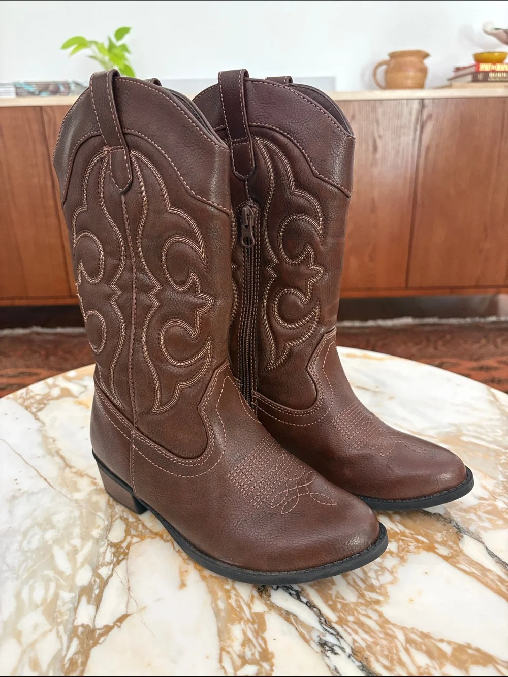 Cat & Jack Brown Kids Western Cowboy Boots